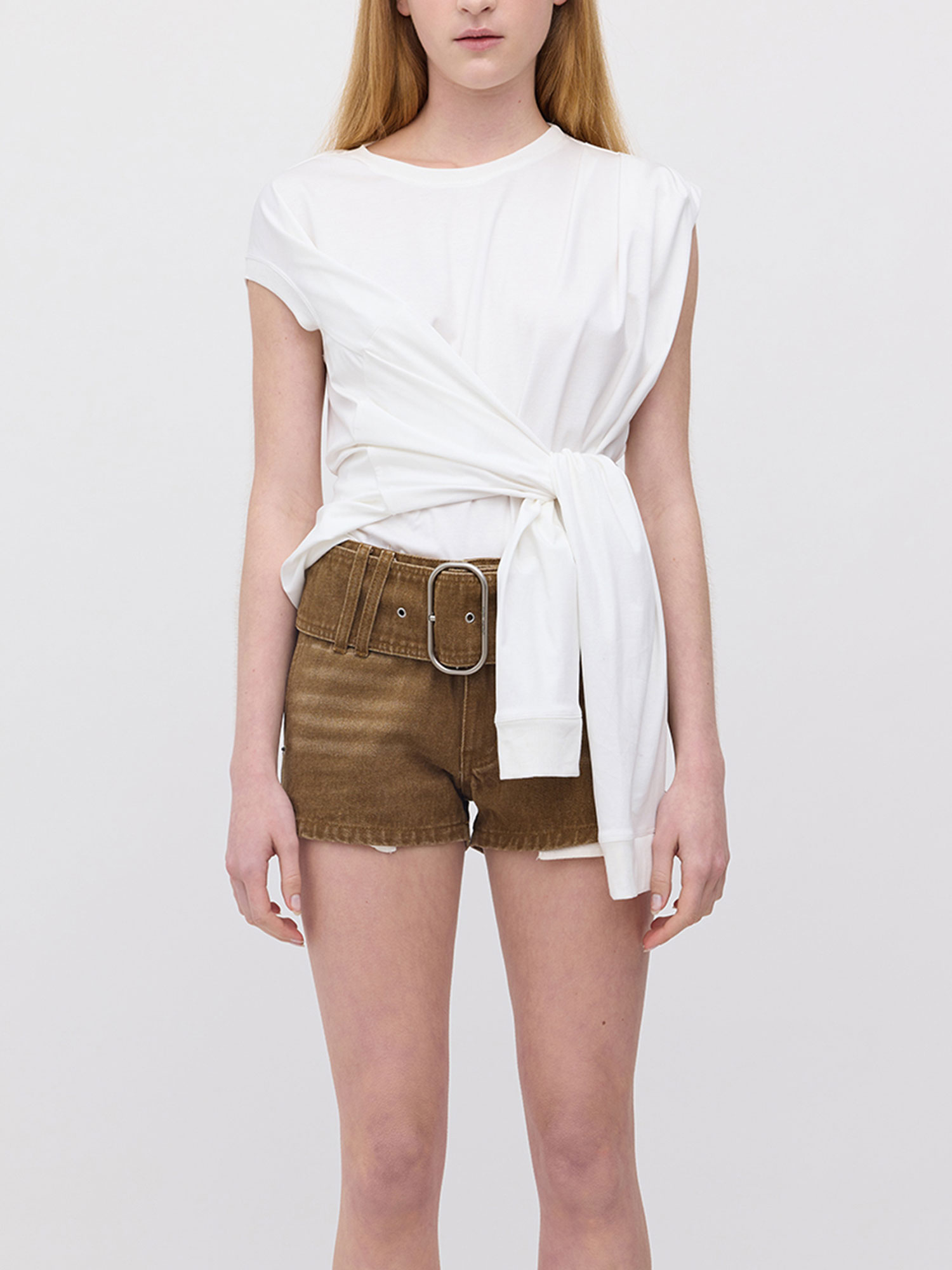 TWISTED TEE SHIRT | WHITE