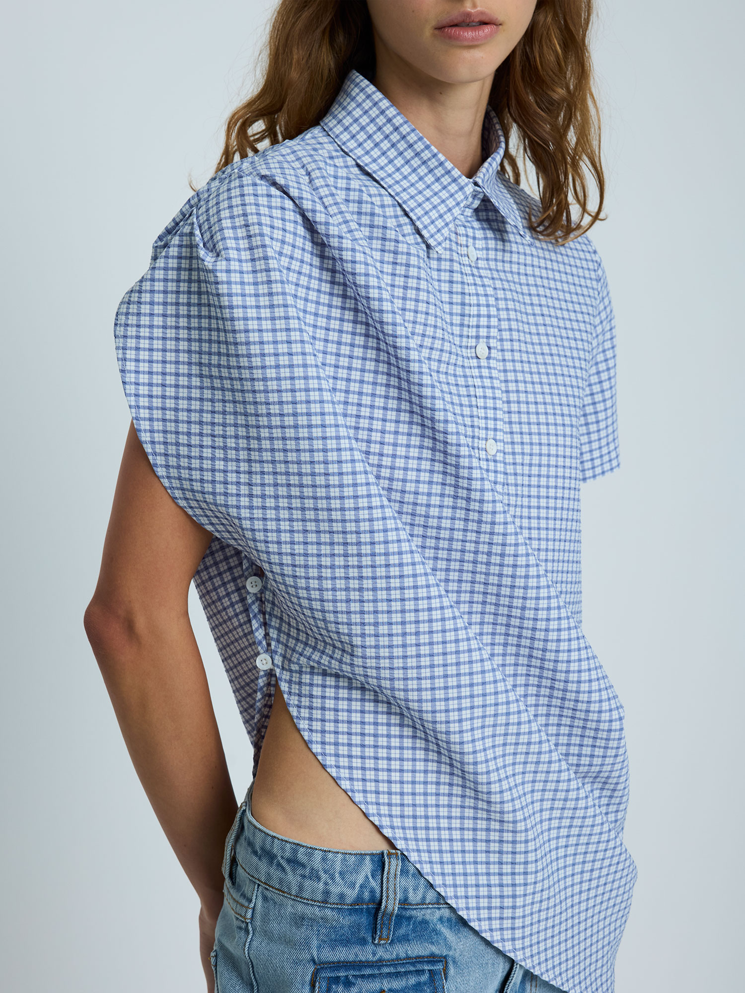 RUBY SHIRT | BLUE GINGHAM