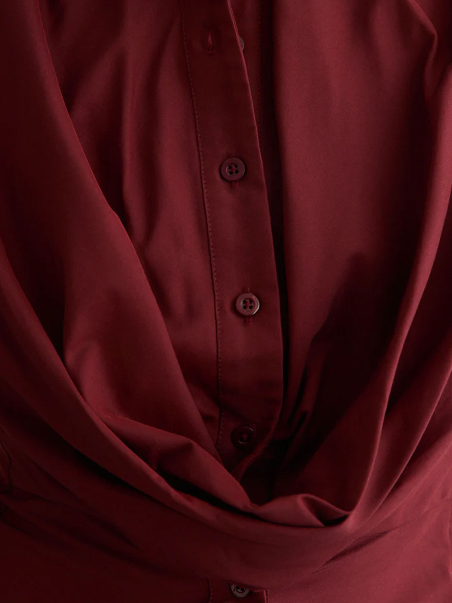 ANNIE SHORT SLEEVE SHIRT | DARK RED