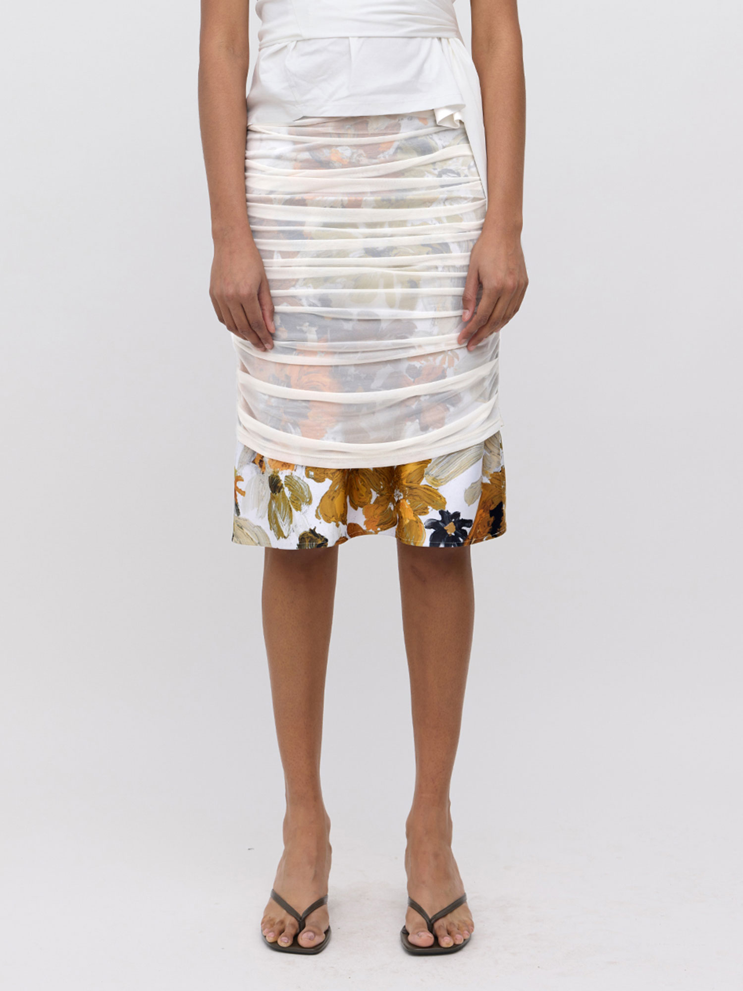 ARLI MIDI SKIRT | FLORAL PRINT
