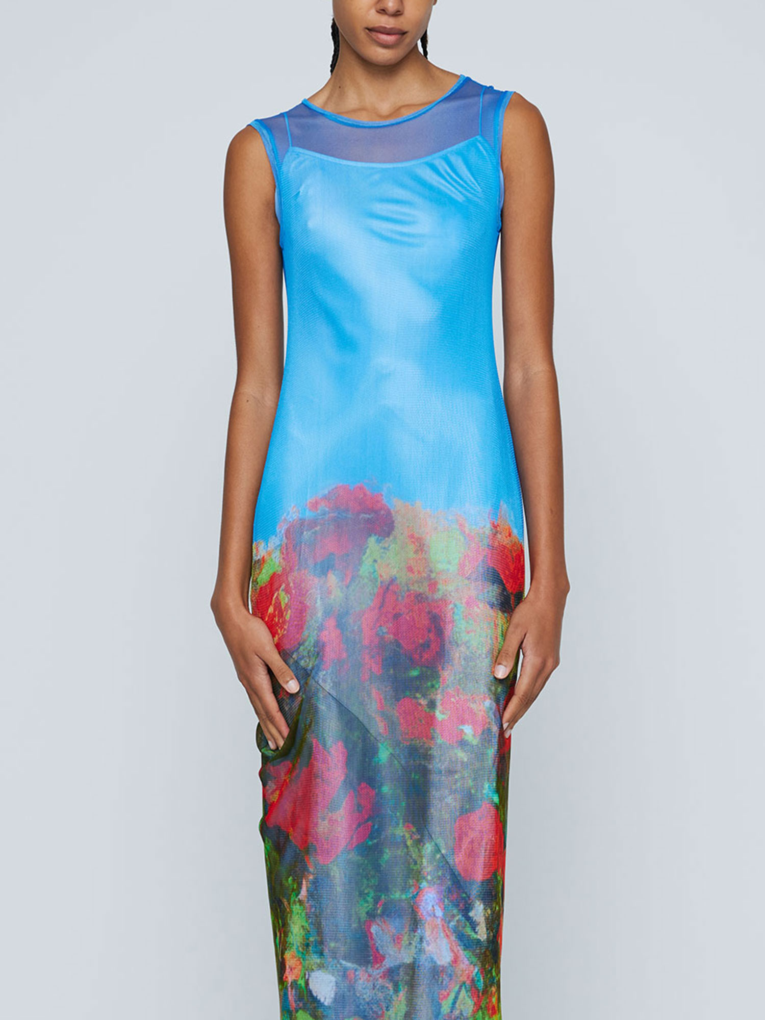 MESH MAXI DRESS | ROSE FIELD