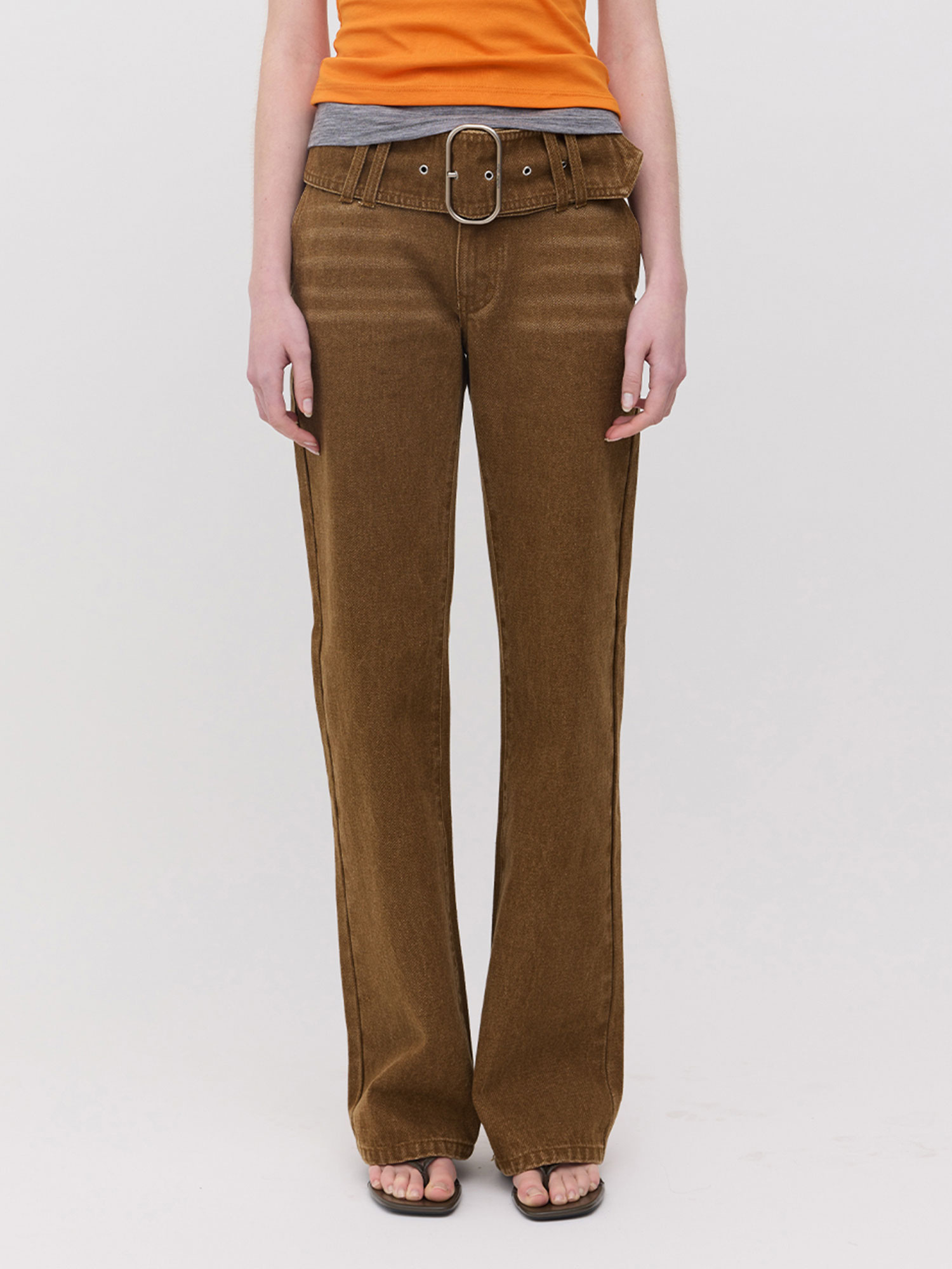 STELLA LOW RISE JEANS | WASHED BROWN