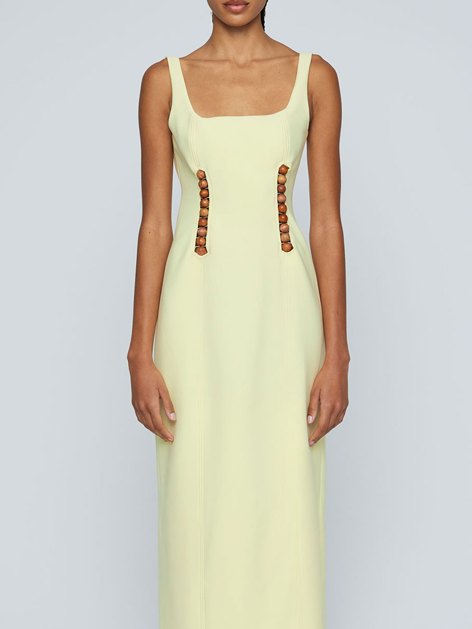 FREDDIE BEAD DRESS | LEMON