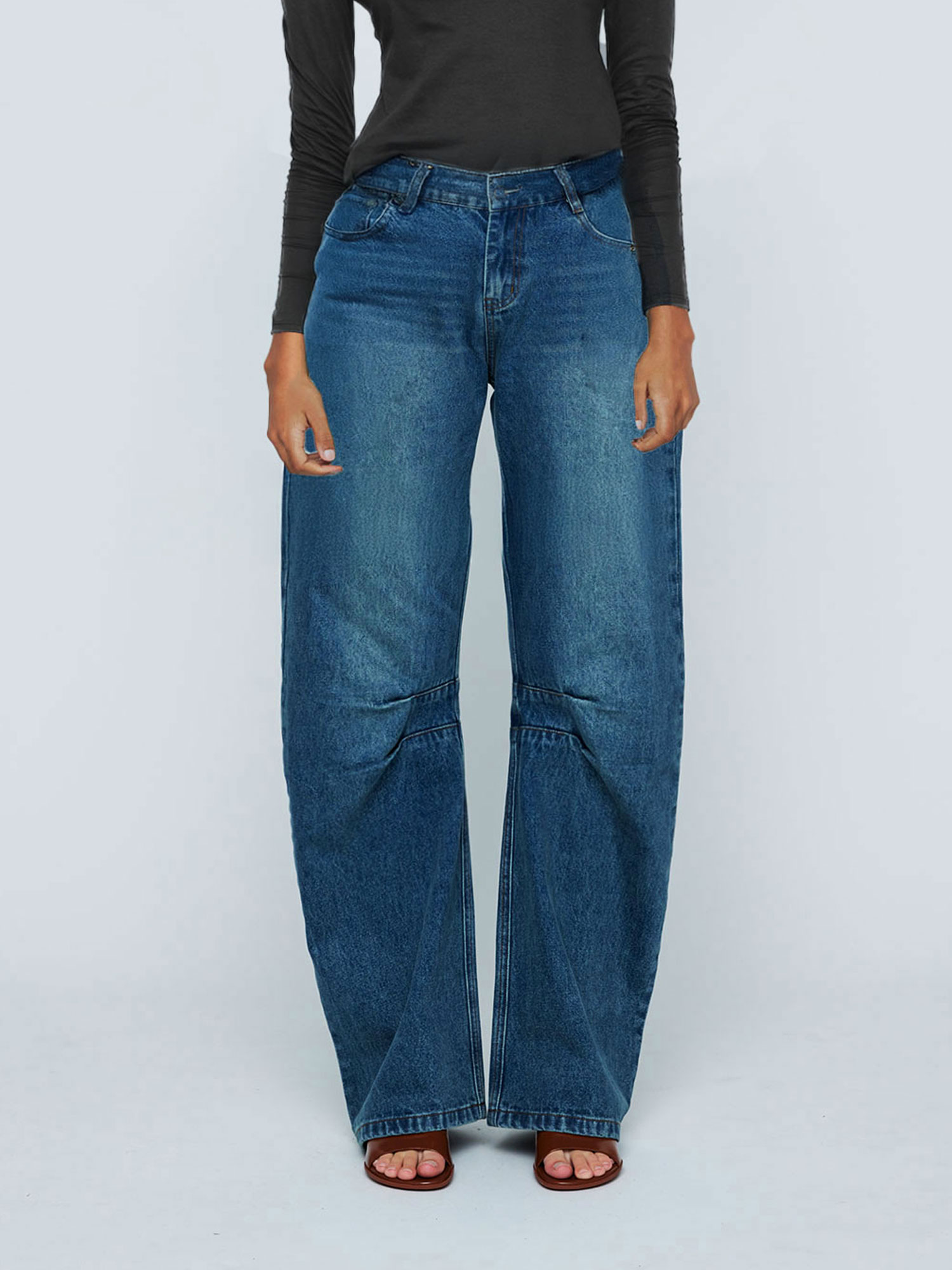 DARTED LEG JEANS - INDIGO