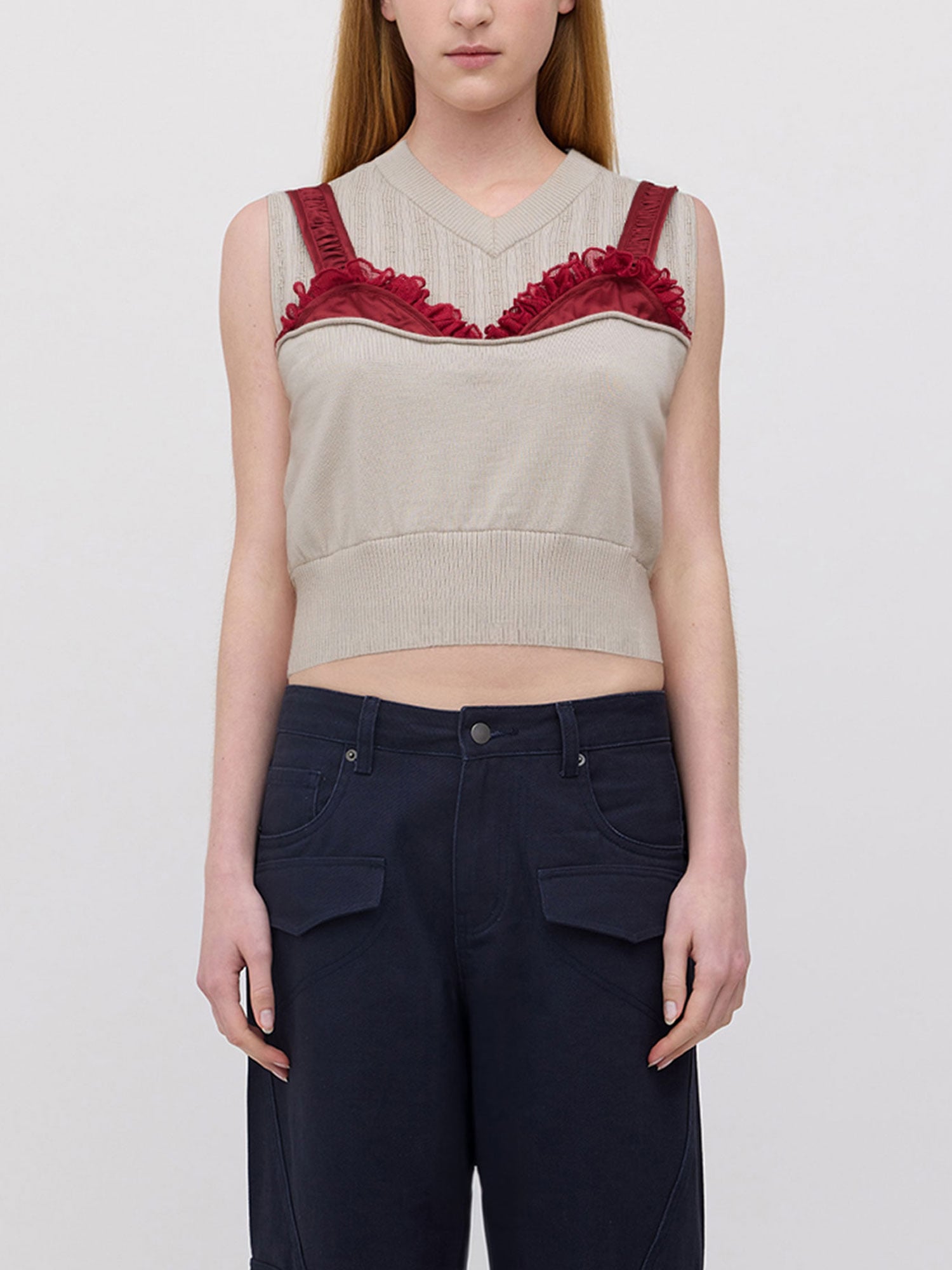 CHLOE WOOL VEST | OAT