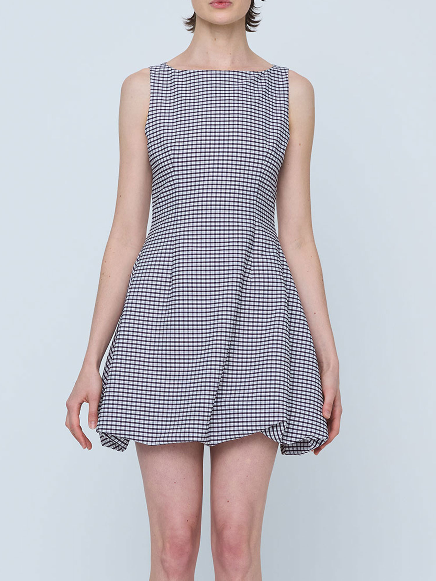 BOBBIE MINI DRESS | BLACK GINGHAM