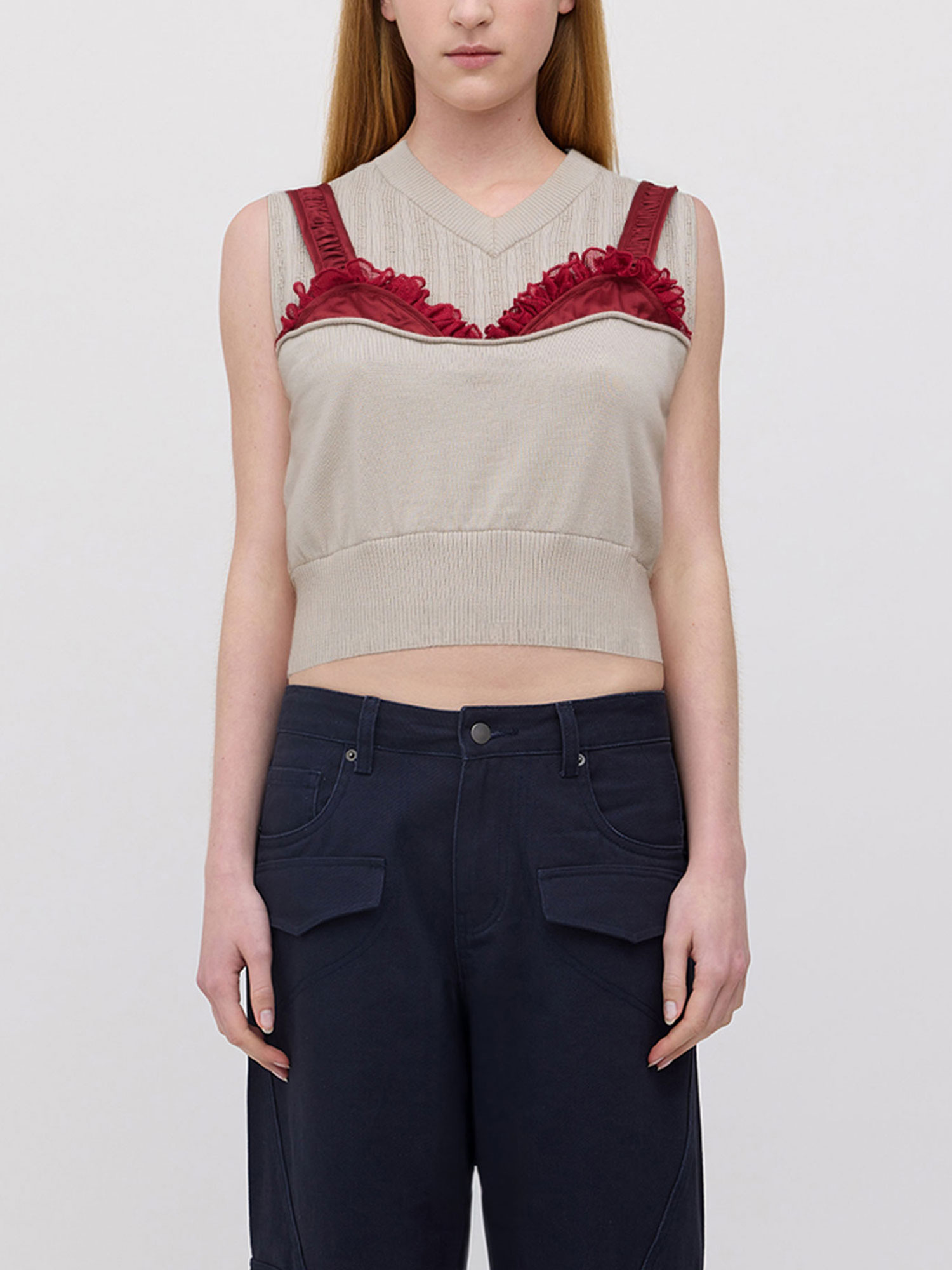 CHLOE WOOL VEST | OAT