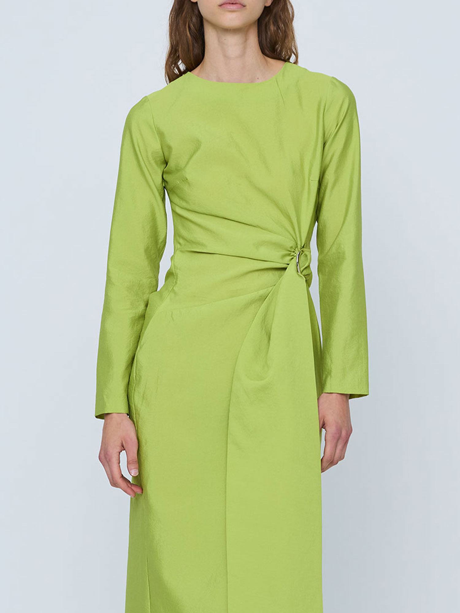 ASTRID LONG SLEEVE MAXI DRESS | ACID GREEN