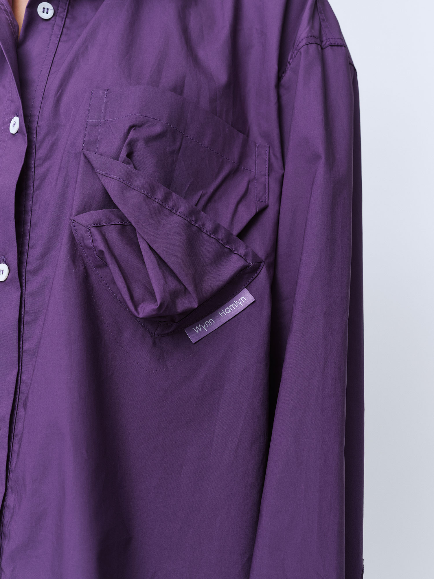TWISTED POCKET SHIRT | GRAPE