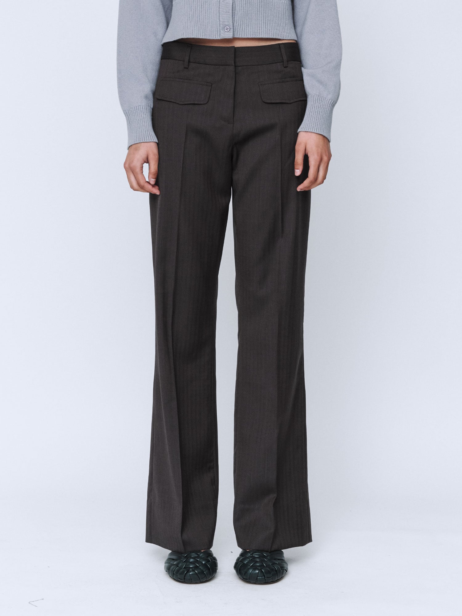 LOW RISE UTILITY TROUSER | CHOCOLATE