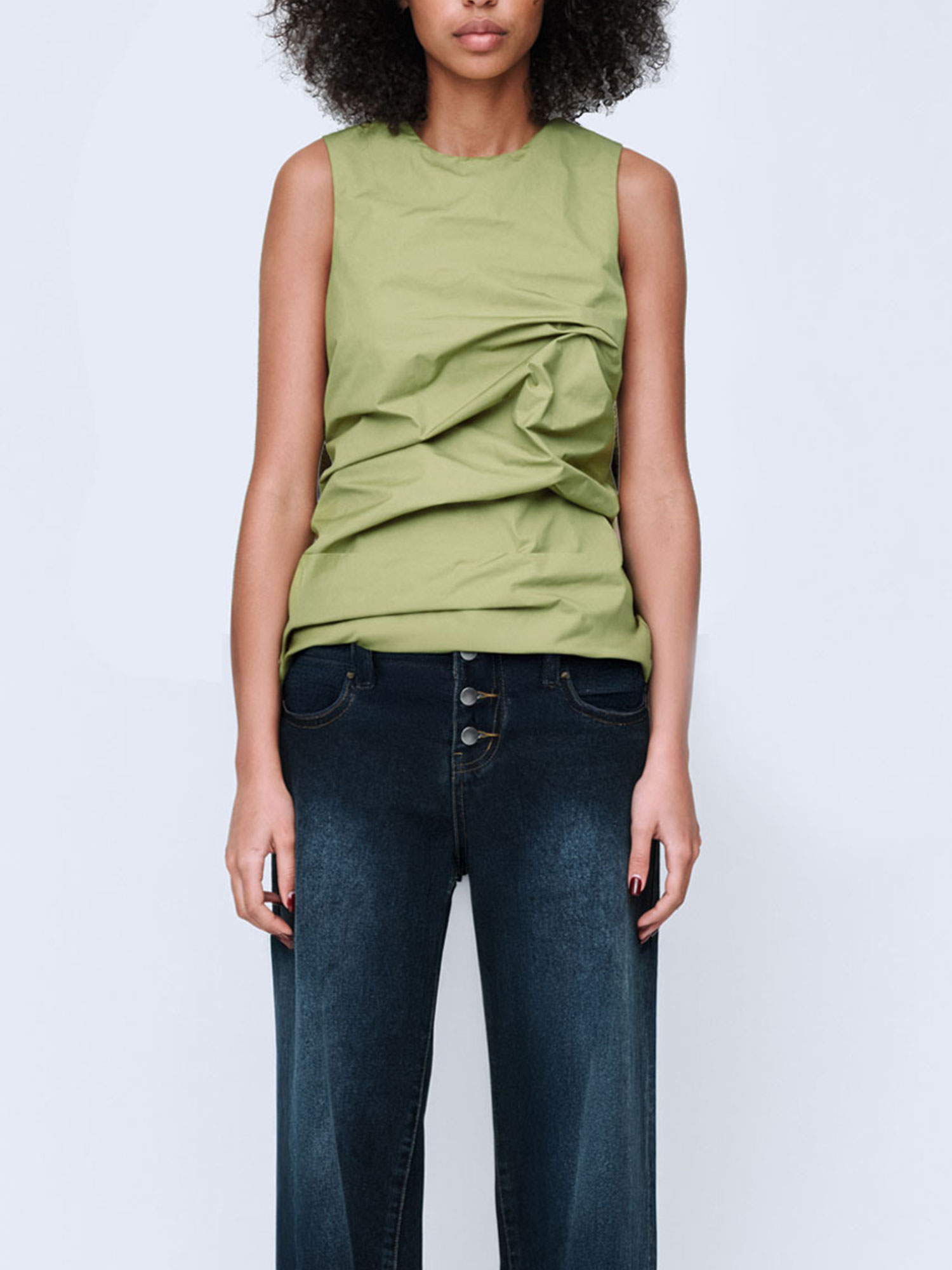 SCRUNCH TOP | OLIVE GREEN