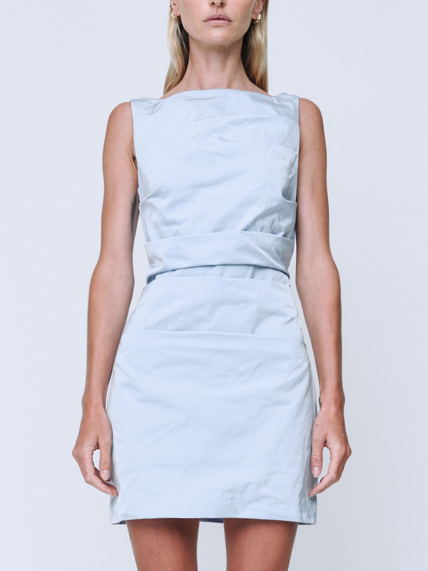 EMMA MINI DRESS | POWDER BLUE
