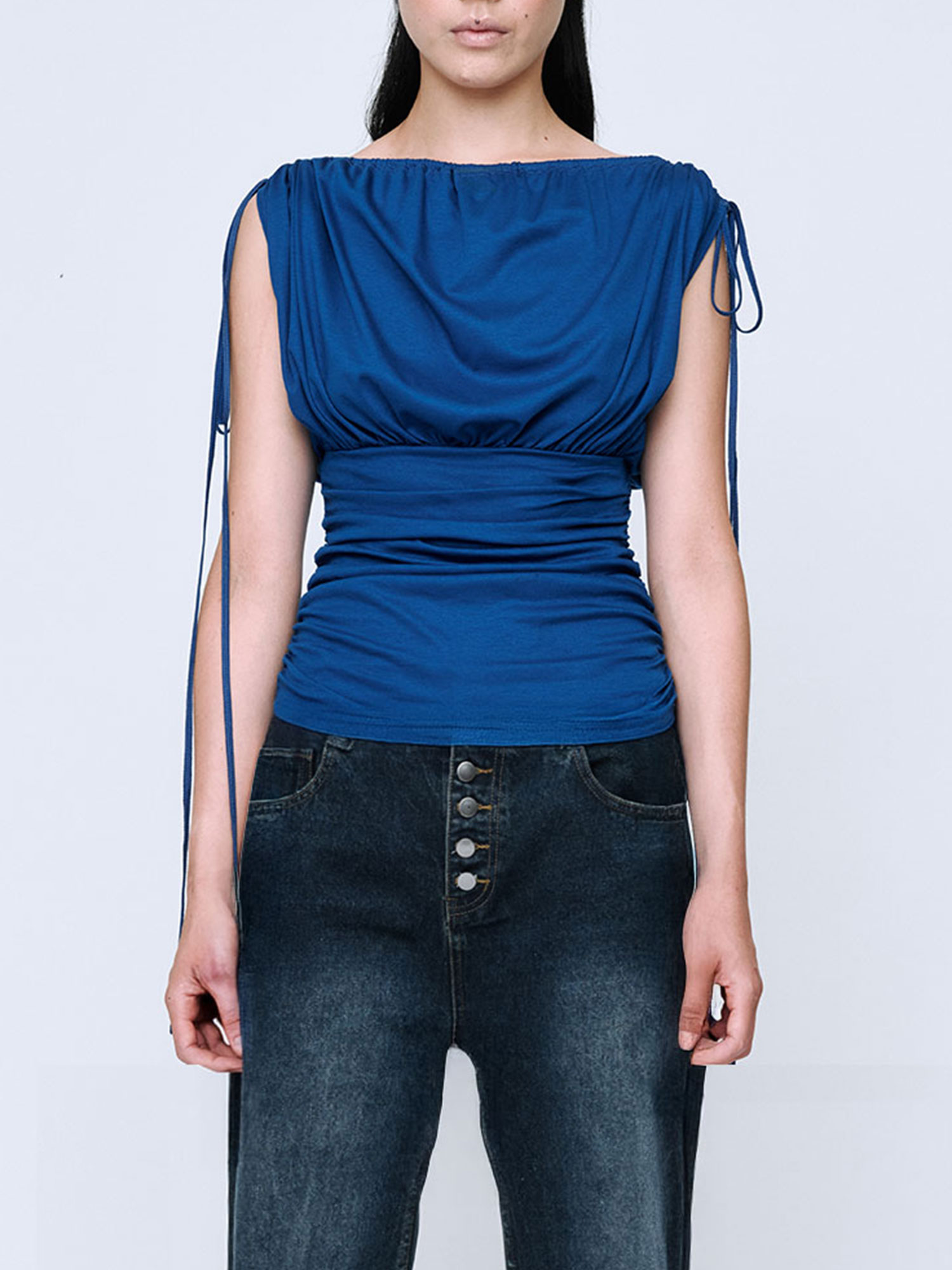 MATILDA KNIT TOP | COBALT