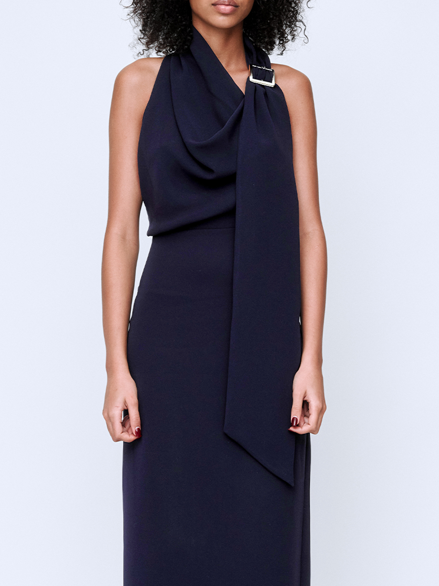 CATHERINE BUCKLE MAXI DRESS | NAVY