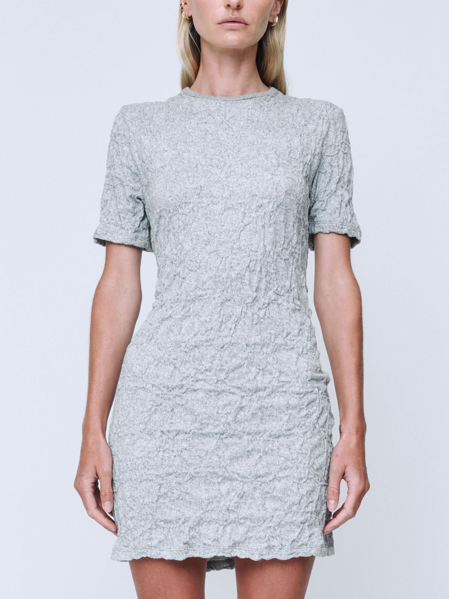 SCRUNCH TSHIRT DRESS | GREY