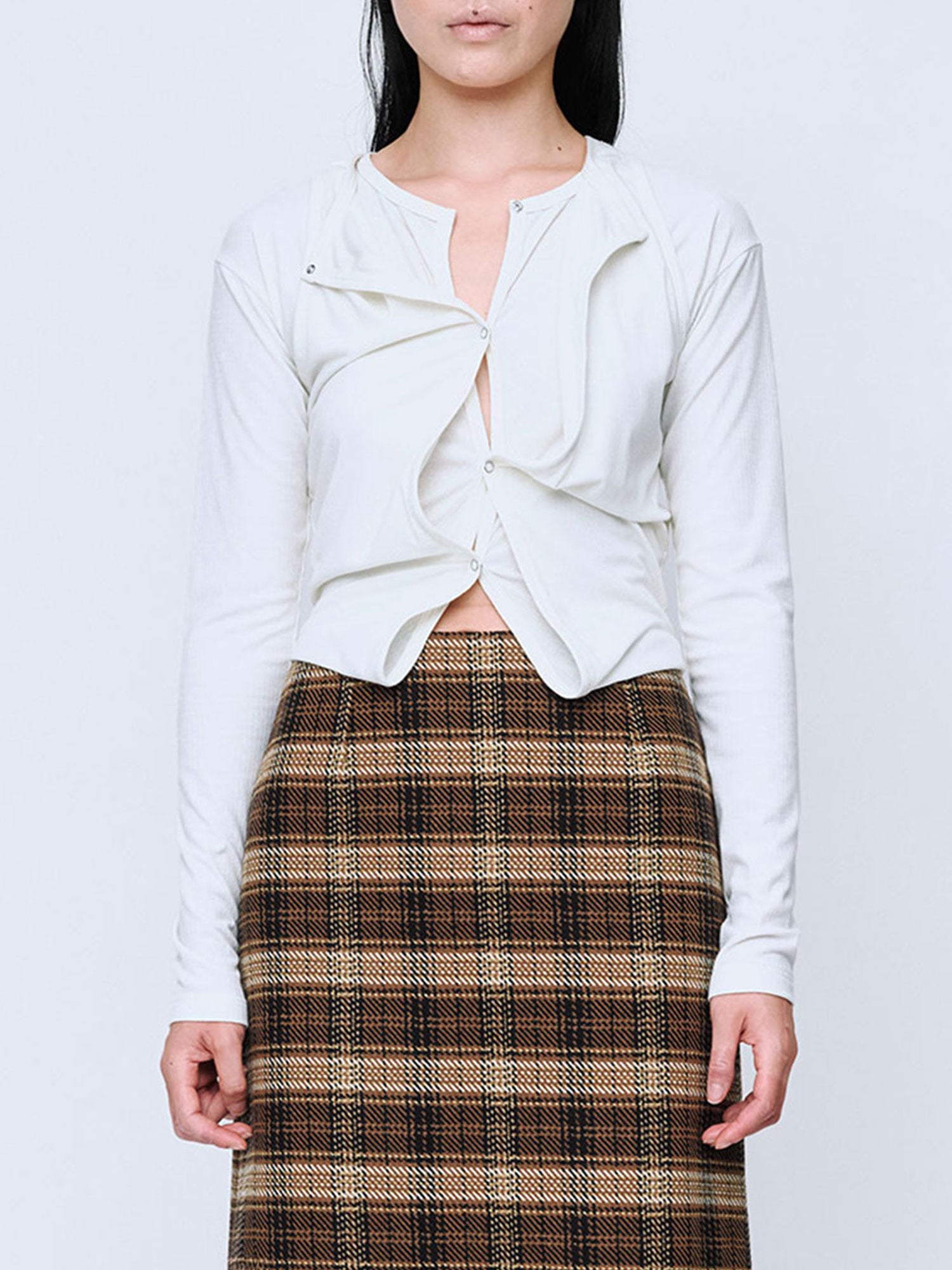 DOUBLE UP LONG SLEEVE TOP | IVORY