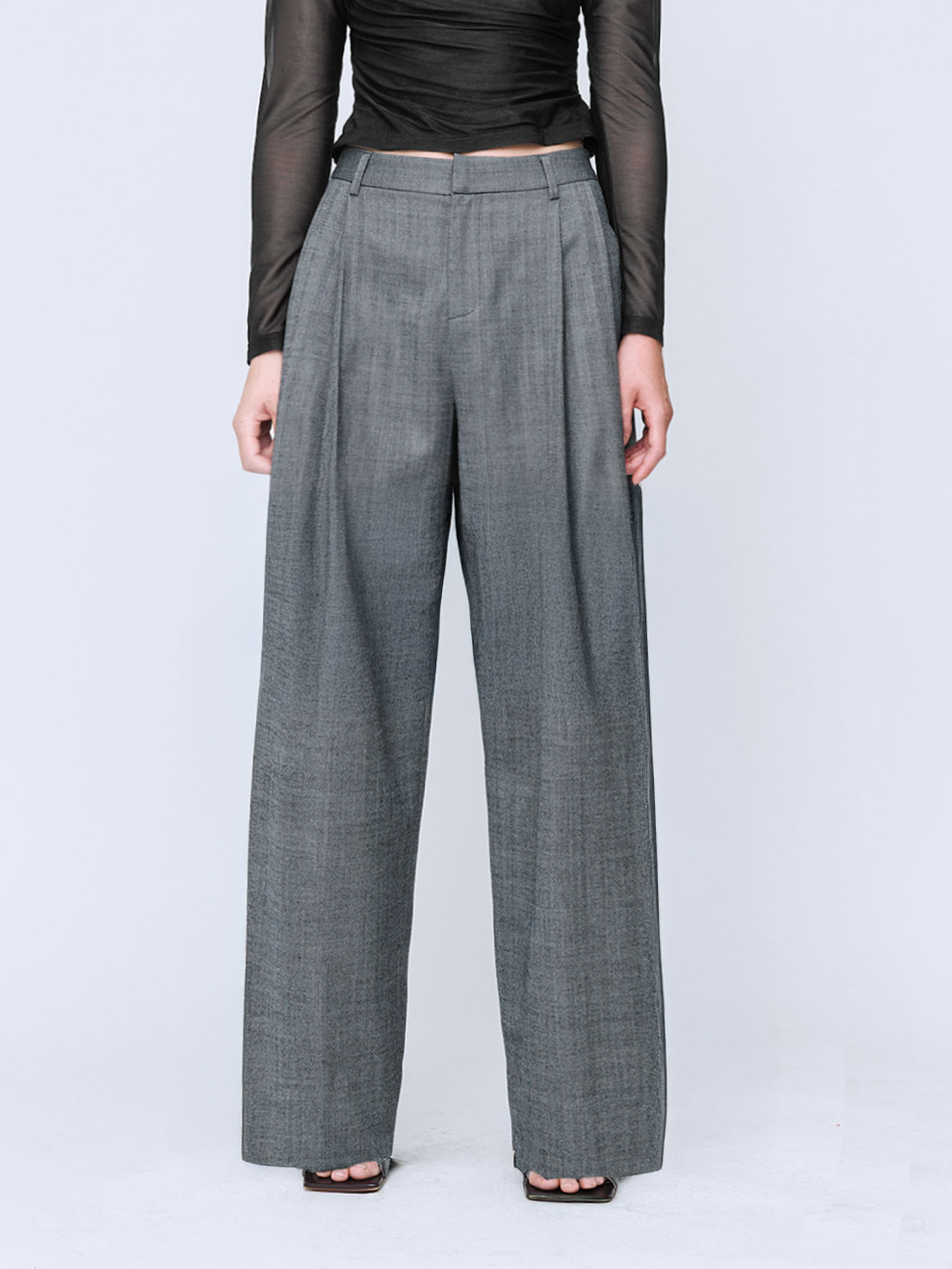 CHARLIE SUITING TROUSER | BLACK/WHITE
