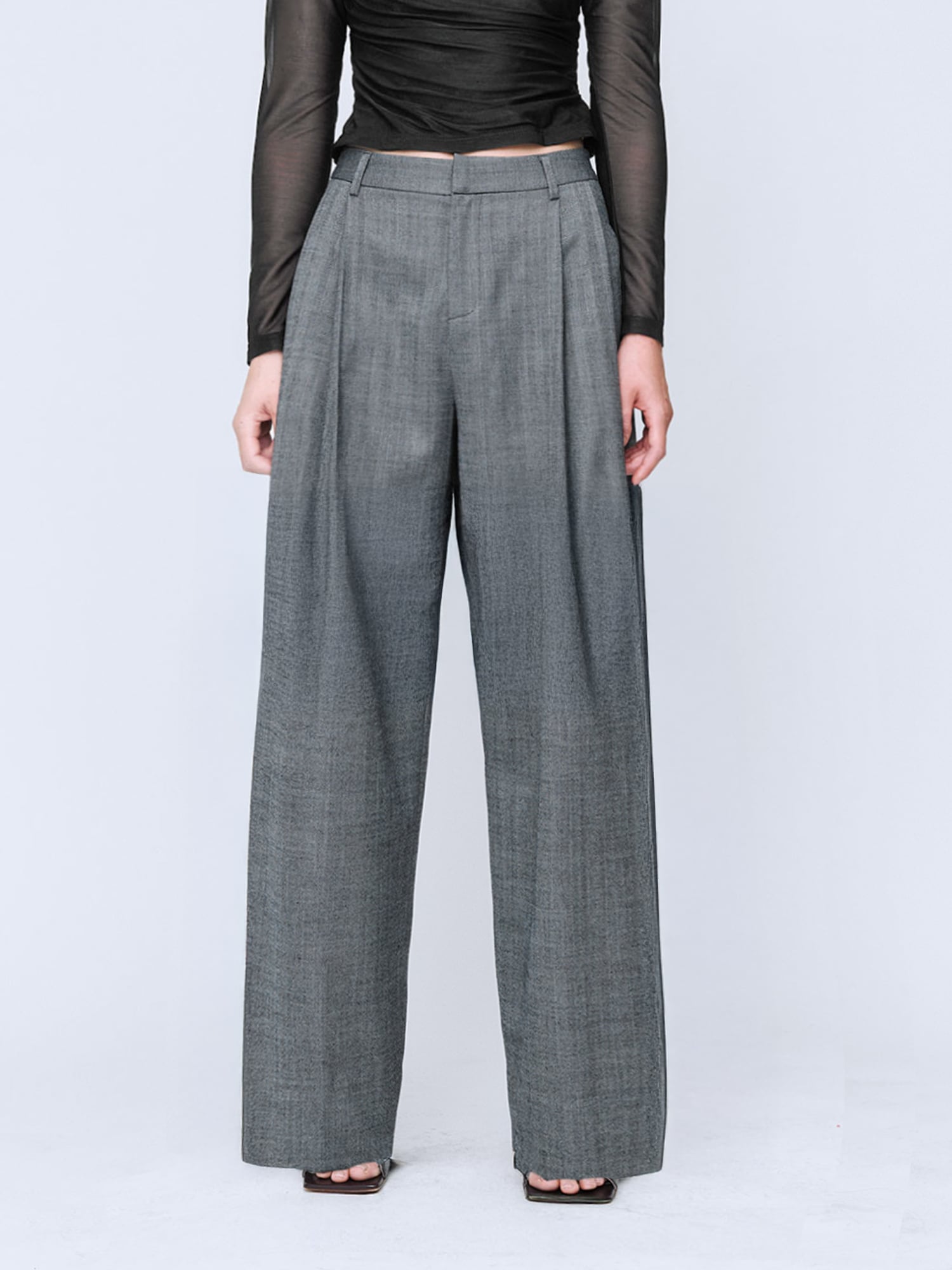 CHARLIE SUITING TROUSER | BLACK/WHITE