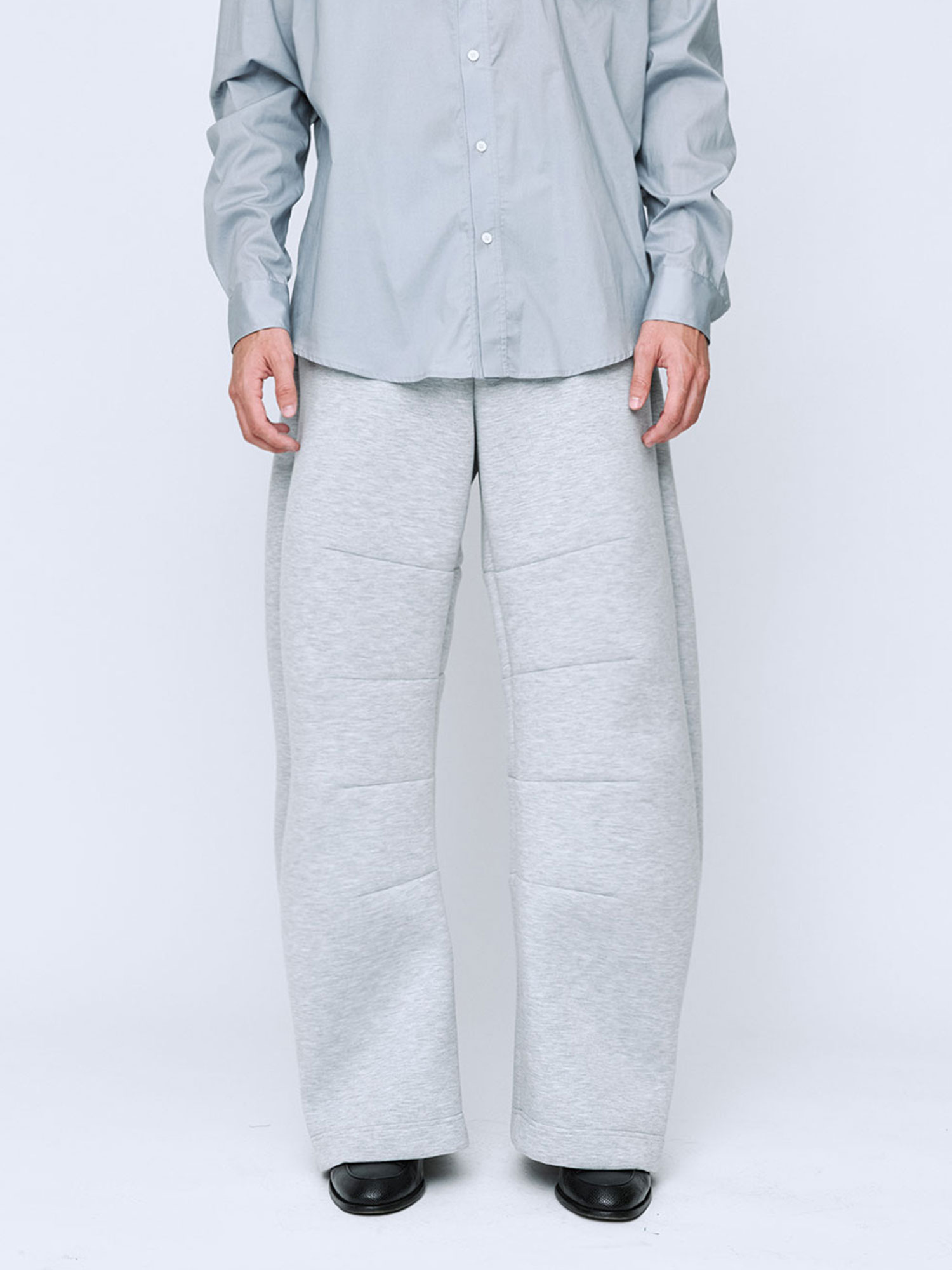 MENS DARTED SWEATPANTS | GREY MARLE