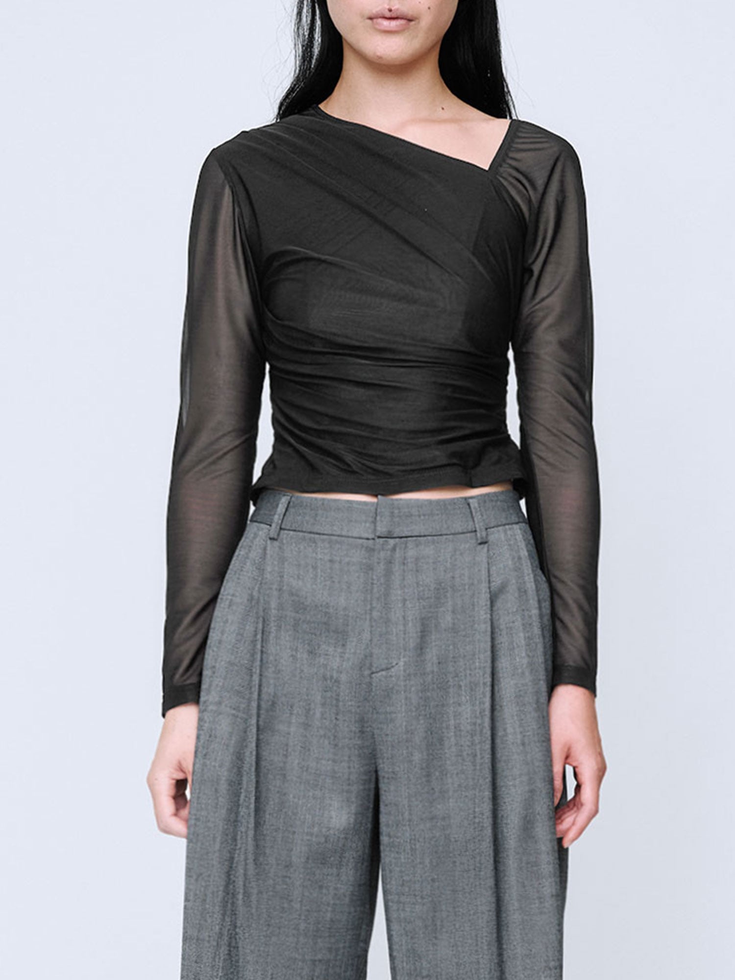EVA LONG SLEEVE TOP | BLACK