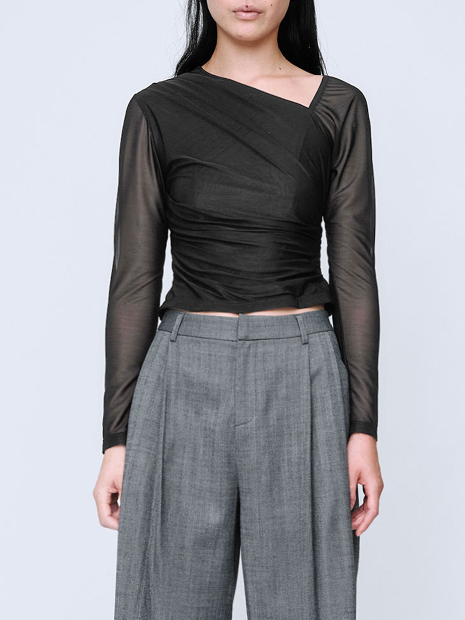 EVA LONG SLEEVE TOP | BLACK