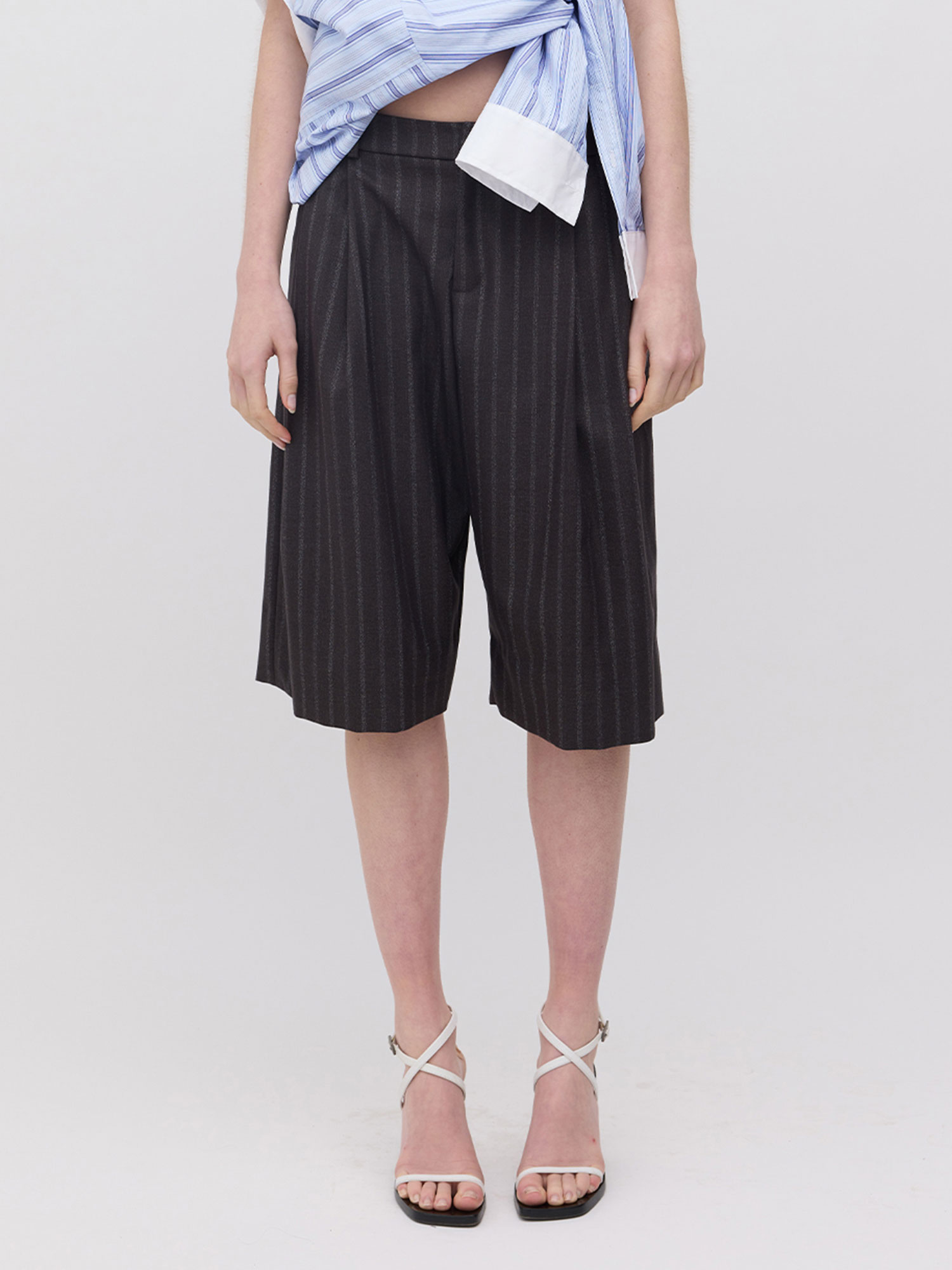 CHARLIE SHORTS | CHARCOAL STRIPE