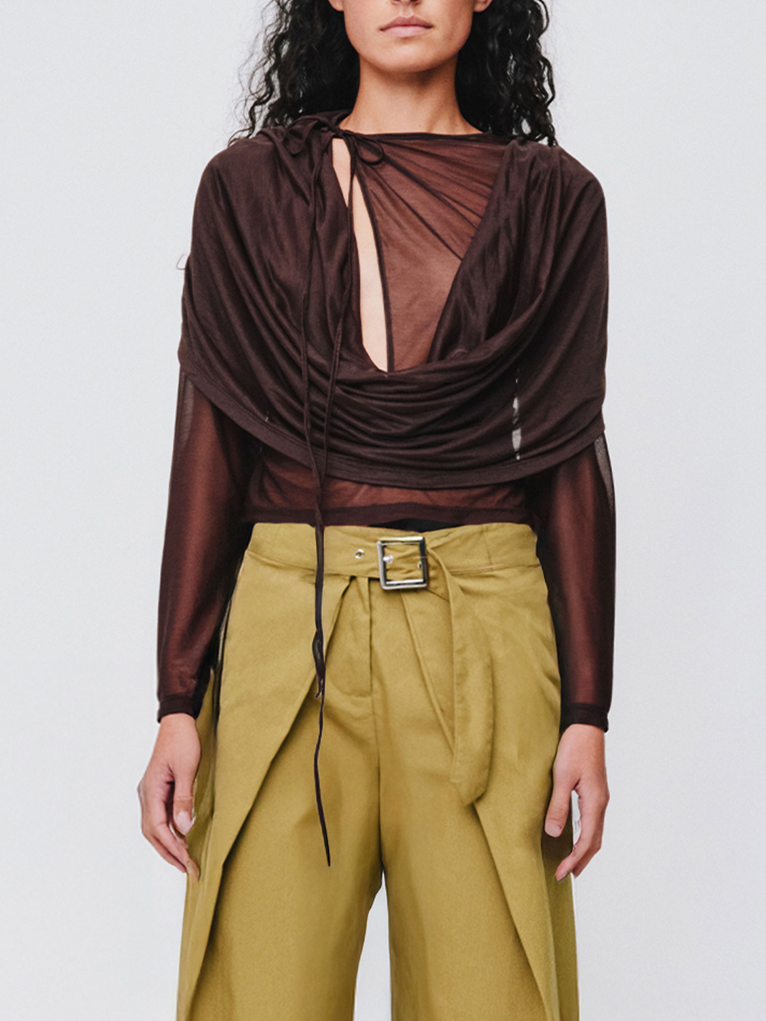 MALIA LONGSLEEVE TOP | DARK BROWN