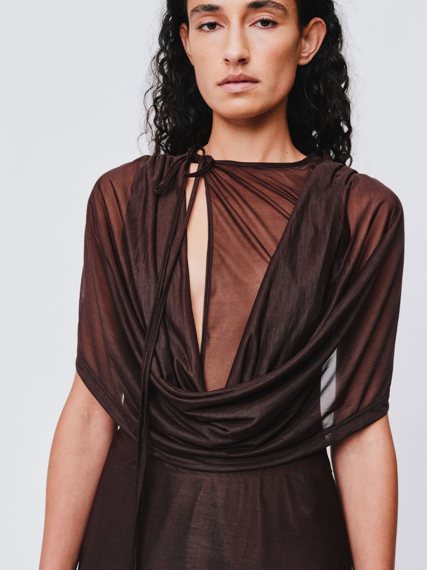 MALIA MAXI DRESS | DARK BROWN