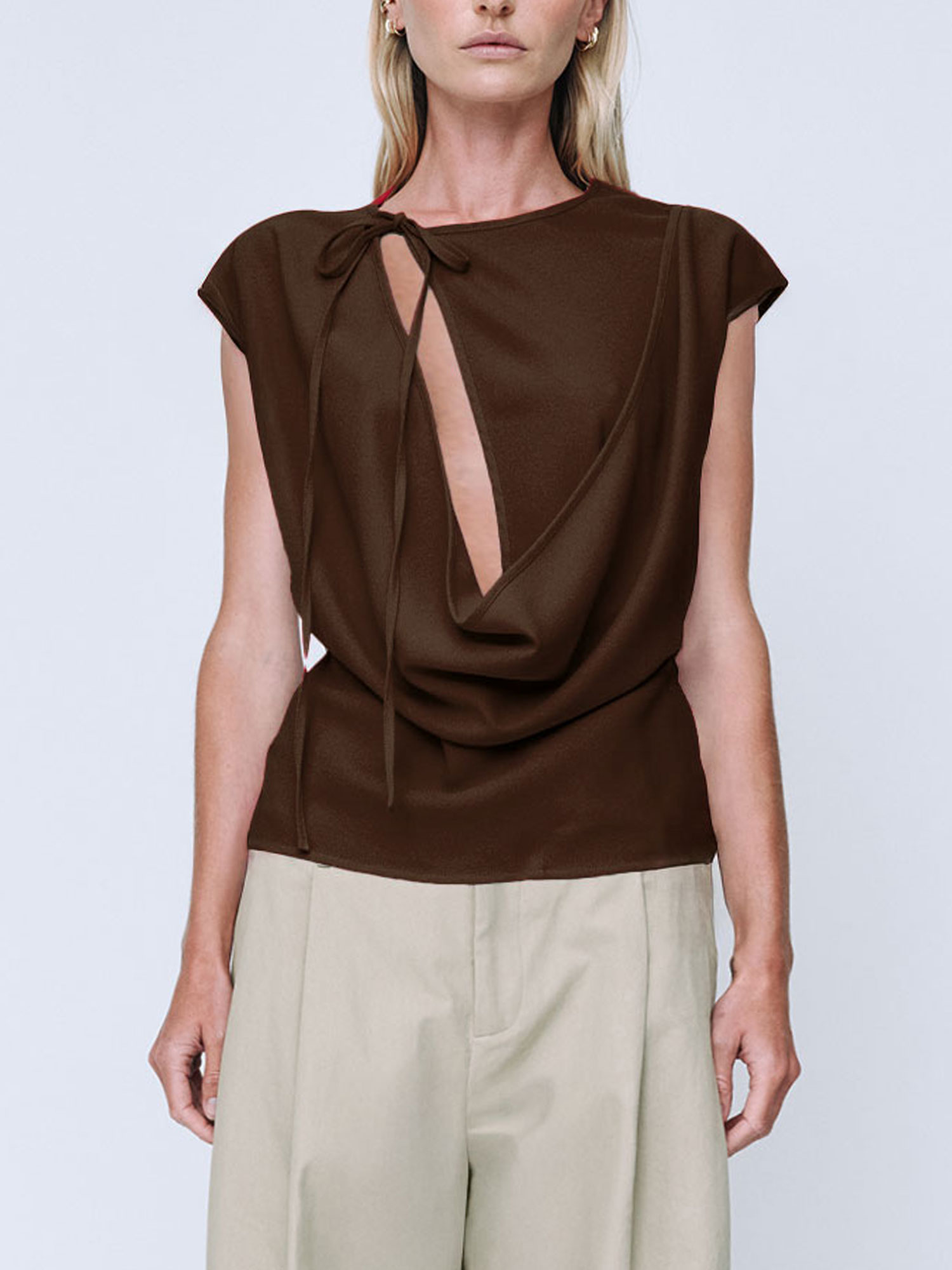 MAEVE TOP | CHOCOLATE