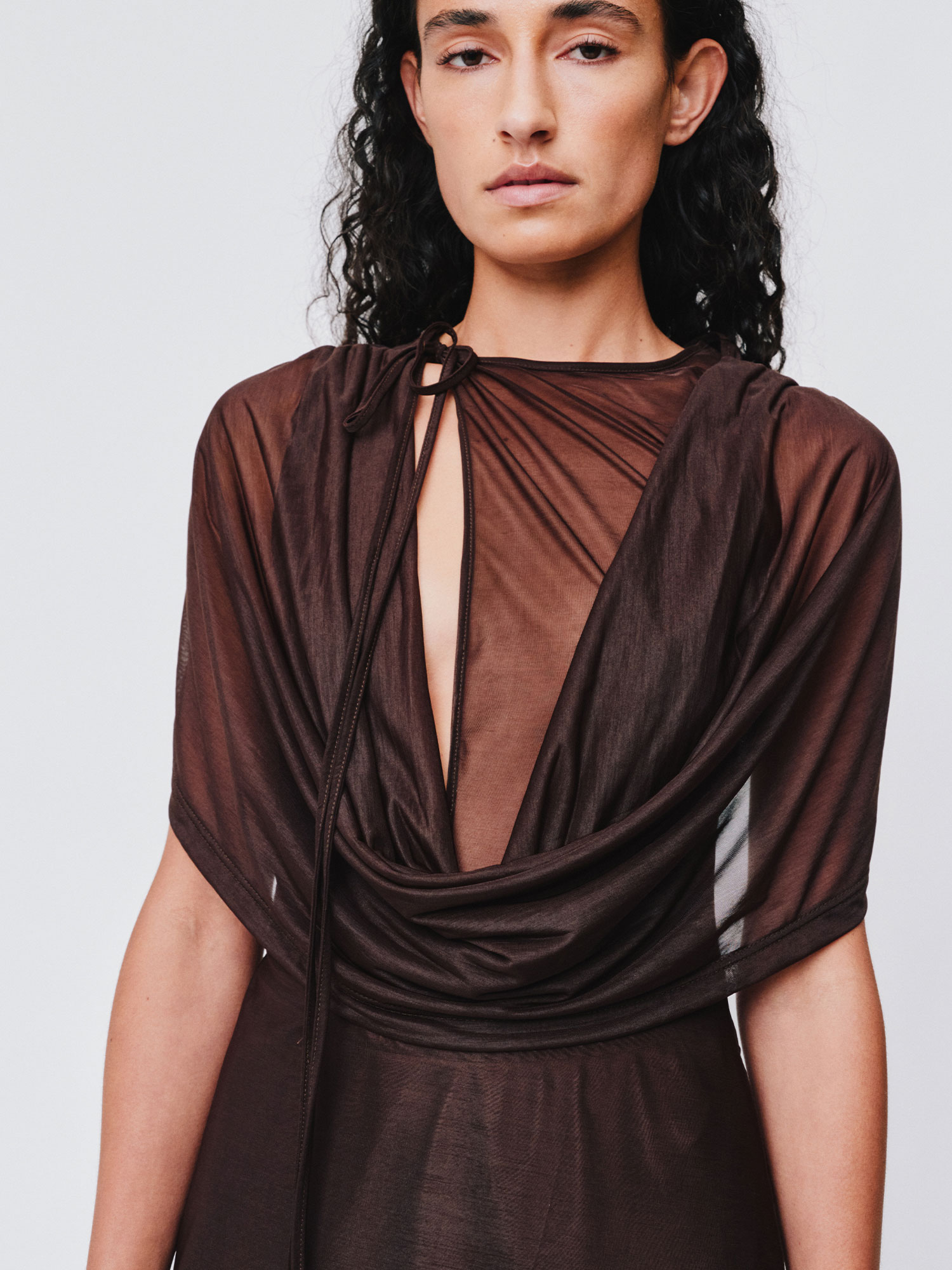 MALIA MAXI DRESS | DARK BROWN