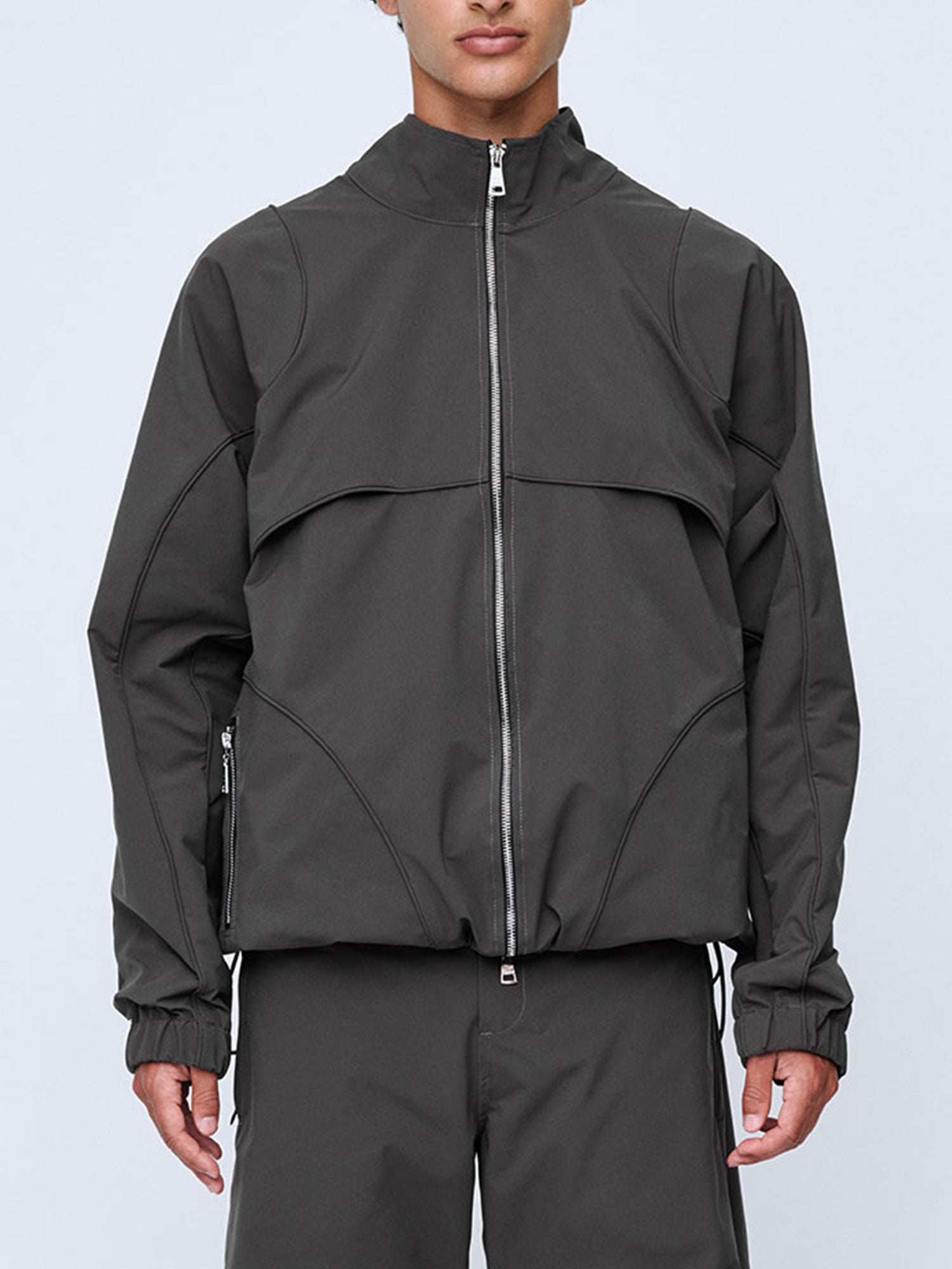 Mens Zipper Suiting Jacket Chocolate – Wynn Hamlyn